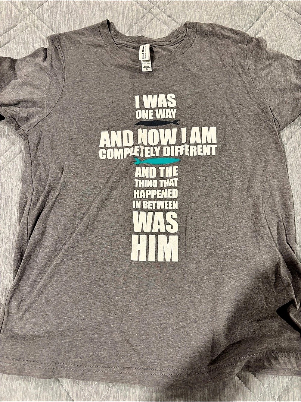 Bella + Canvas The Chosen I Was One Way 2.0 T-Shirt Gray YM